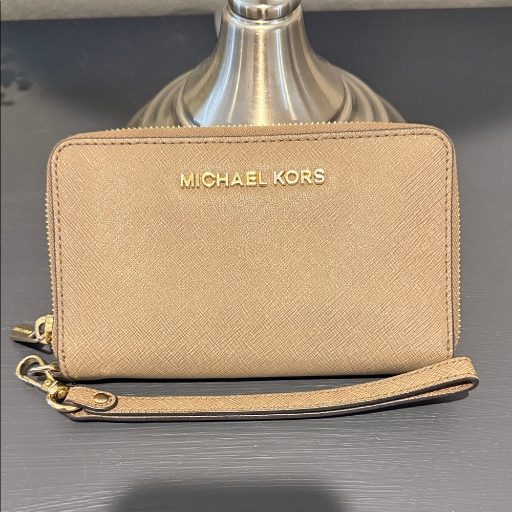 Michael Kors Brown Wristlet Wallet